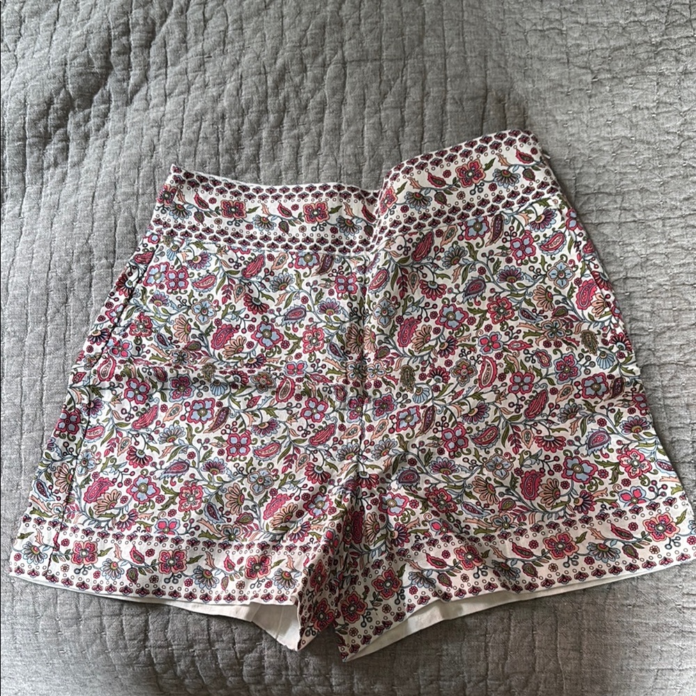Boden Multicolor Floral High Waist Shorts